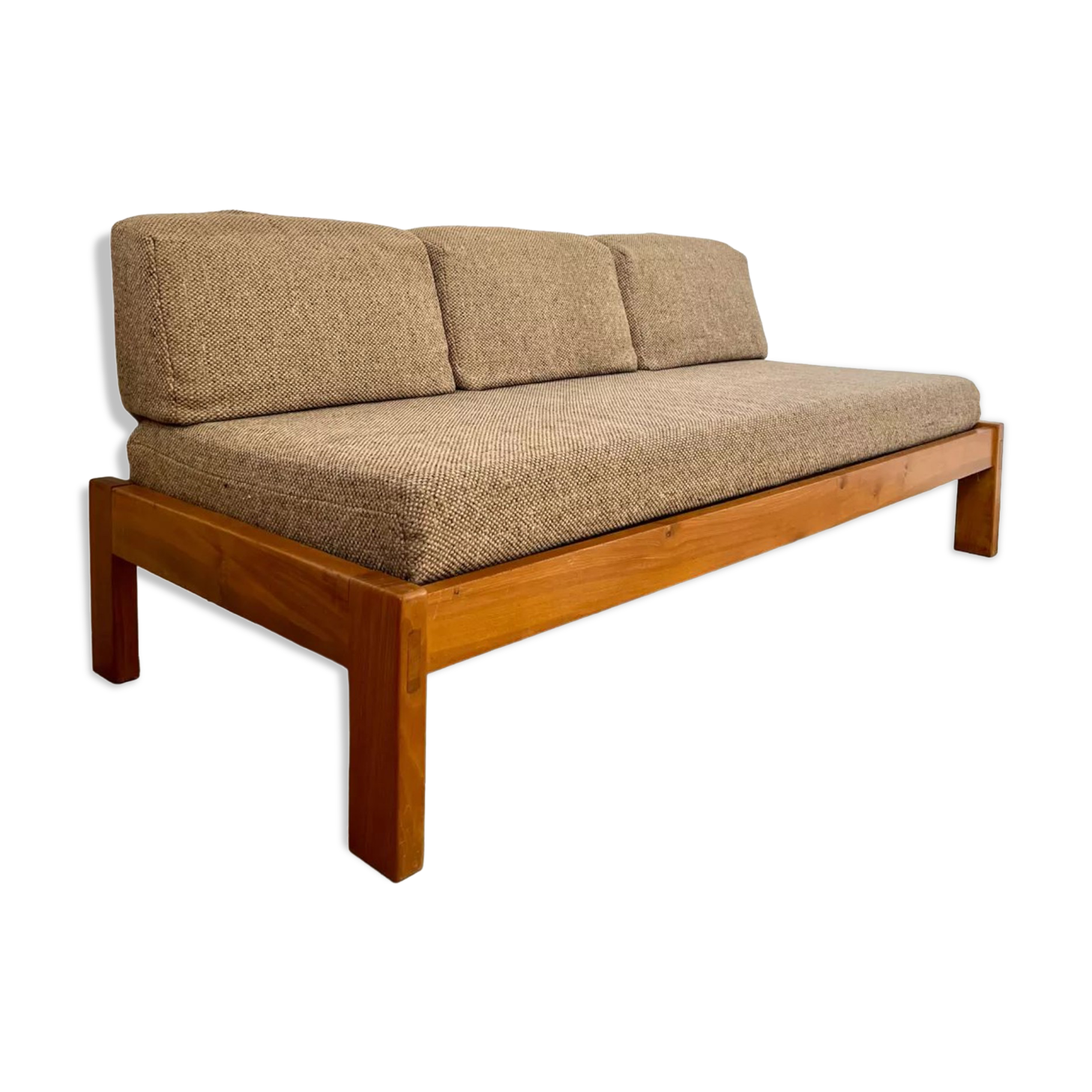 Wooden sofa design Regain France vintage 60s