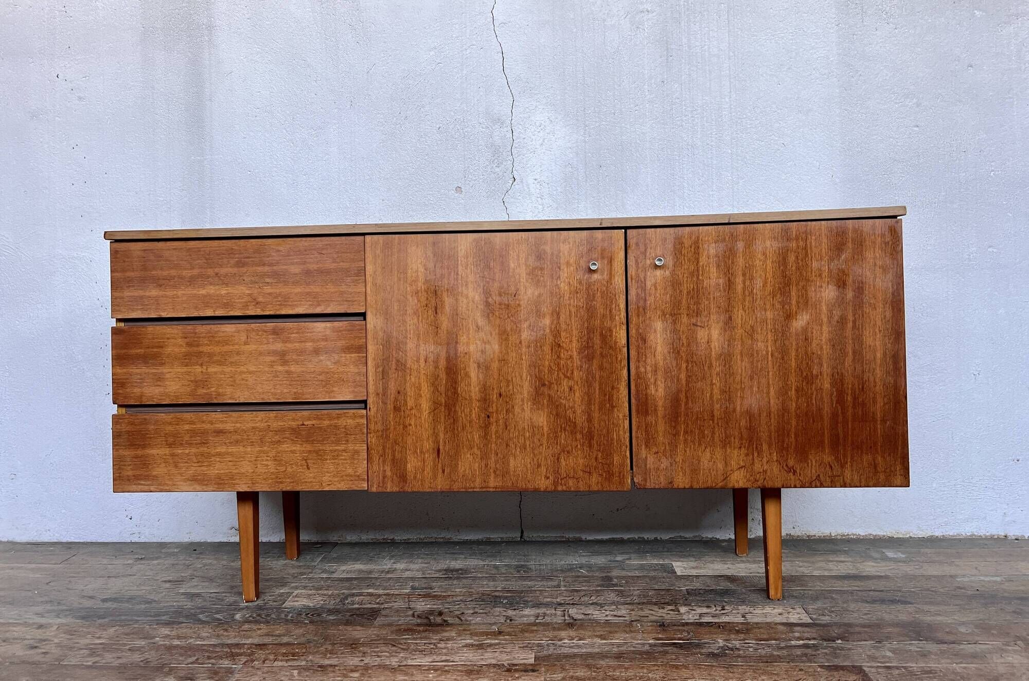 VINTAGE ENFILADE BAHUT TV STAND HIFI LEGRAND SCANDINAVE 1950