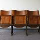 Suite de 3 fauteuils de cinéma strapontins, 1930