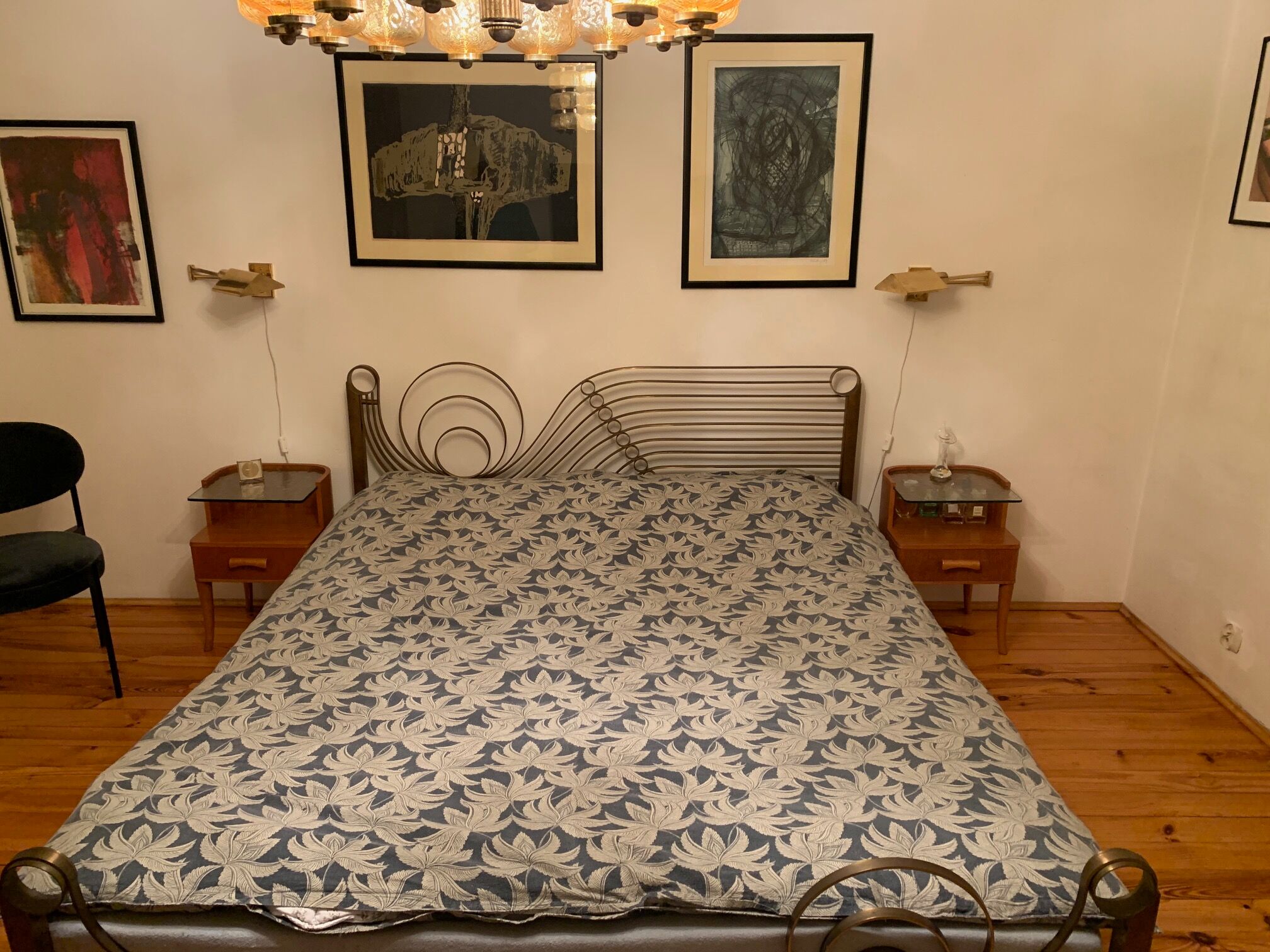 A pair of bedside tables by Axel Larsson, Bodafors, Sweden, 1940s.