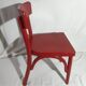 Paire de chaise ancienne Baumann bois rouge assise enfants vintage