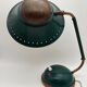 1960s cocotte desk lamp, green and brass, table lamp