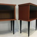 Pair of Scandinavian teak bedside tables