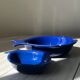 Set of 2 blue fish dishes. Hollow ceramic serving dishes