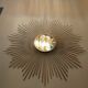 Vintage sun mirror in gold metal 55cm