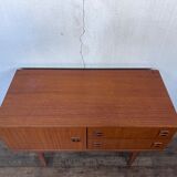 Enfilade scandinave meuble tv en teck design 1960 vintage