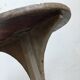 wooden pedestal or primitive winemaker's table