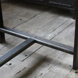 Industrial metal table of the 50s