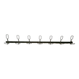 Iron wall coat rack with 7 double hooks
