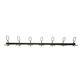 Iron wall coat rack with 7 double hooks