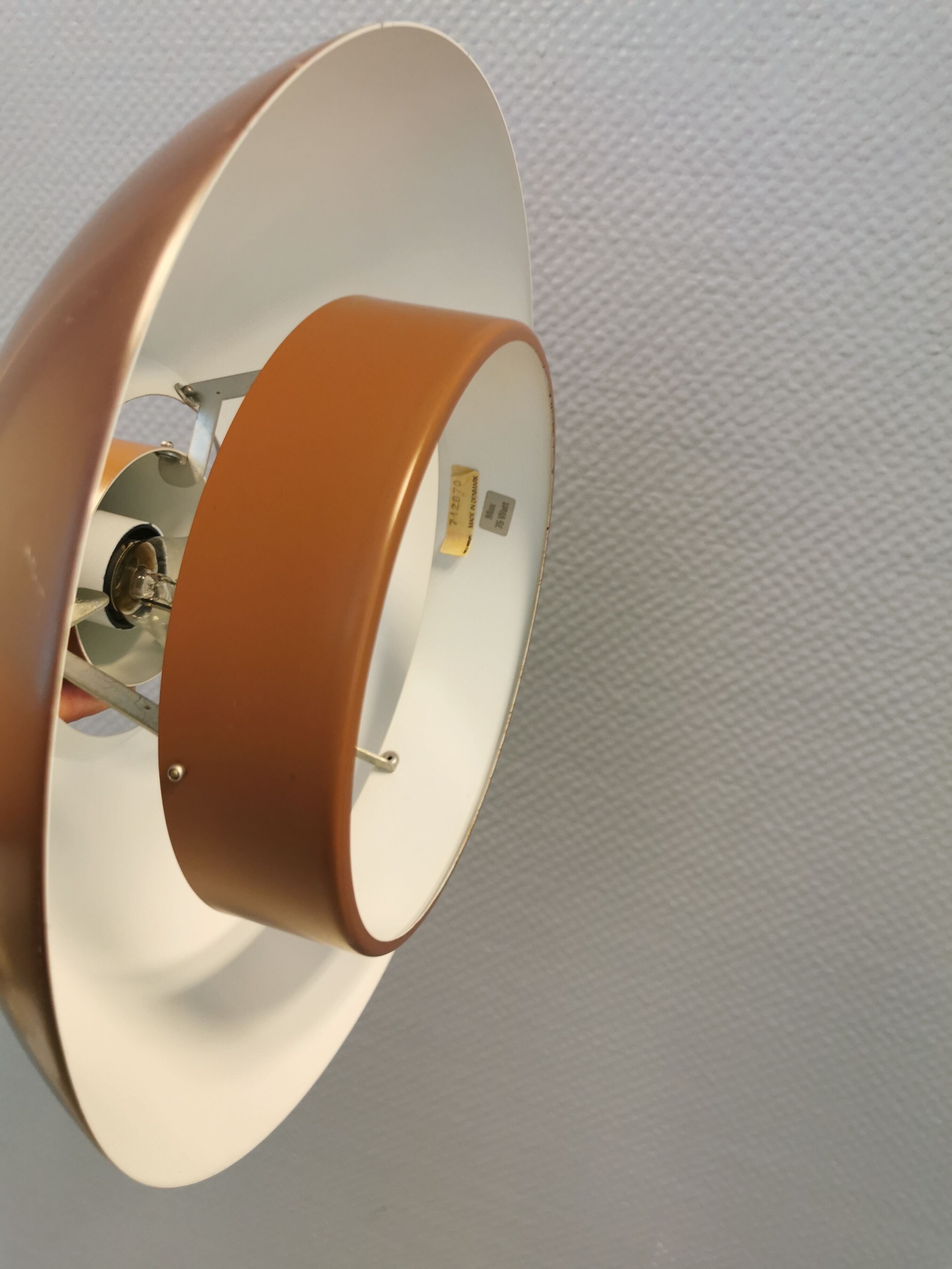 Hanging lamp, designed by Jo Hammerborg model Lakaj, produced by Fog & Mørup Denmark in 1977