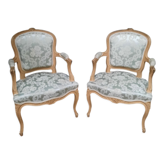 Paire de fauteuil de style Louis XV