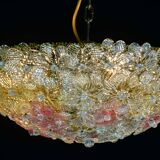 Amazing set of 2 Murano glass ceiling flower by Seguso for Venini