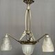 Lustre Art Déco. Bronze argenté