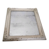 Antique 19th Century Mirror Carved Wood Frame 67x 55 Cm