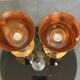 "Pair of cocktail glasses attributed to Bayel, Bacchante model, in ve"