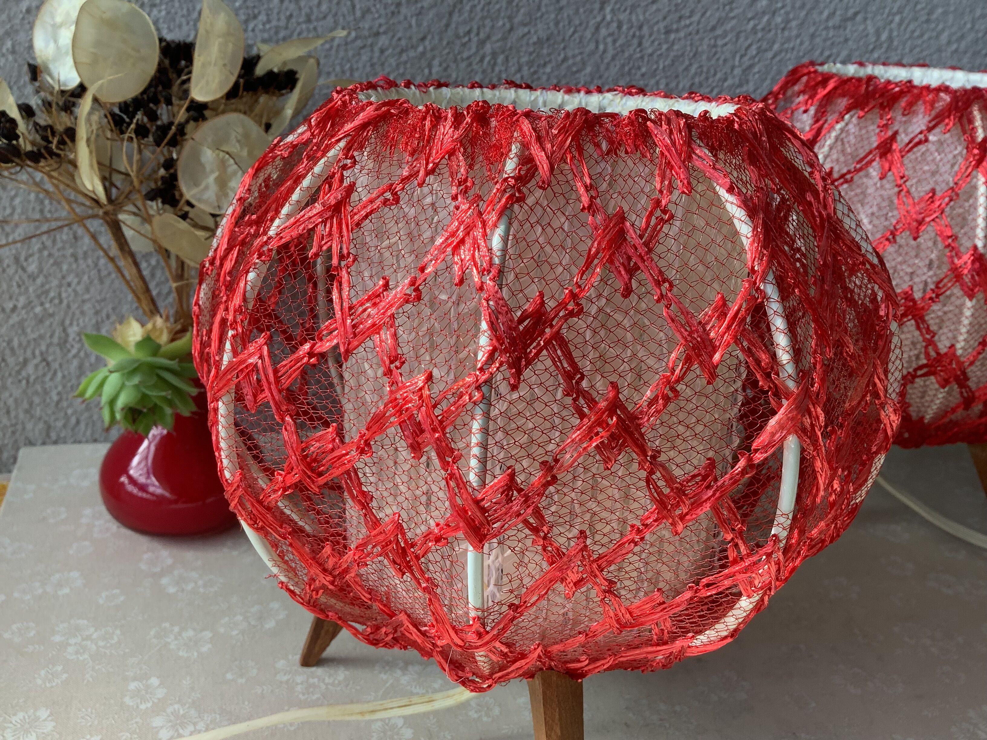 Bedside lamps compass feet fifties - rare