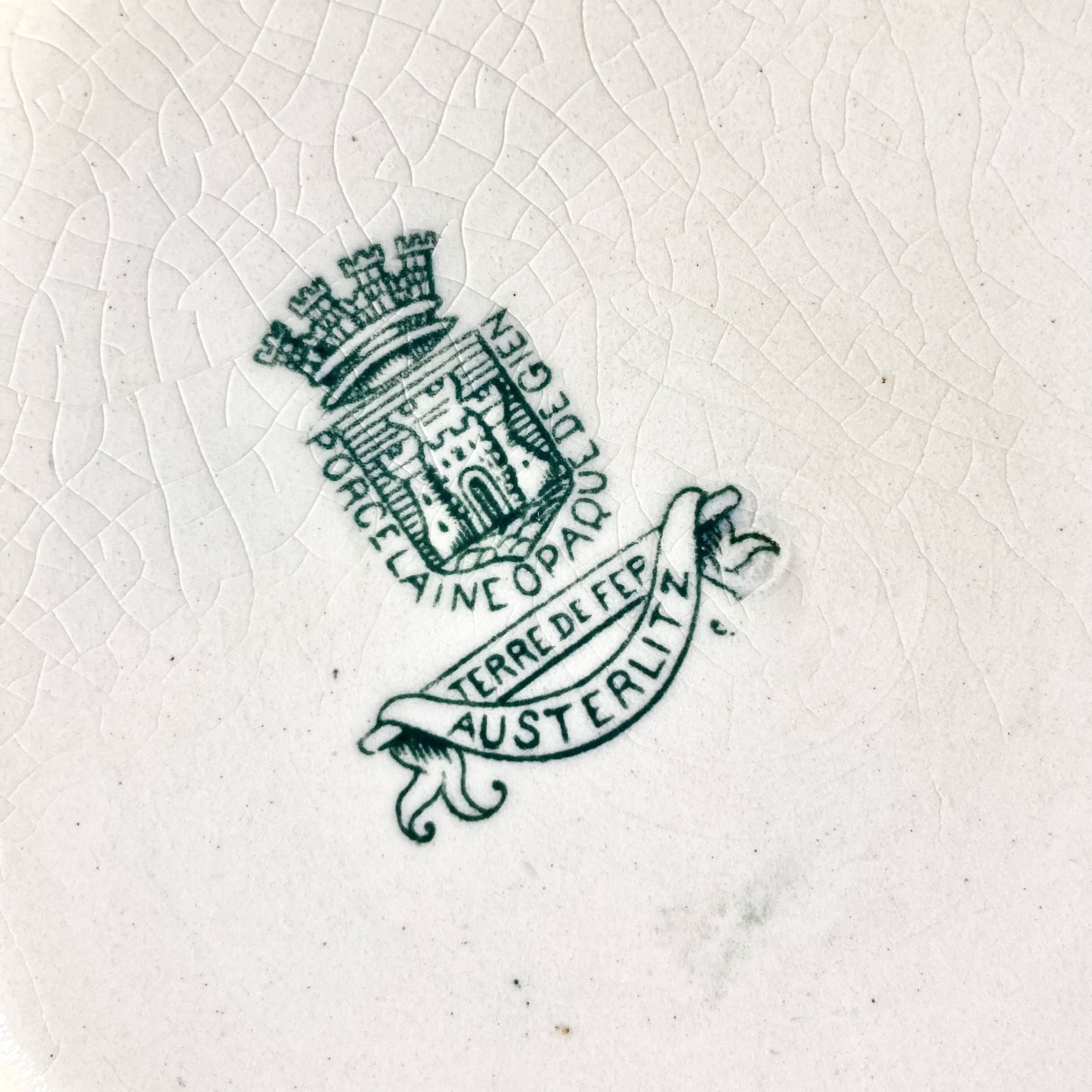 19th century "opaque Gien" iron clay tureen