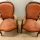 Pair of Voltaire armchairs in the Napoléon III style (19th century)