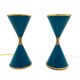 Angelo Lelii, two 'Clessidra' table lamps, Arredoluce, Milan Italy, 1960