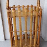Rattan bottle bar