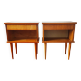 Pair of Scandinavian style bedside tables
