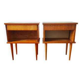 Pair of Scandinavian style bedside tables