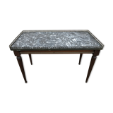 Table low Louis XVI wood and marble