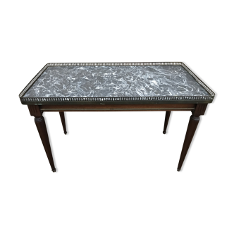 Table low Louis XVI wood and marble