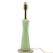 Mid-century modern green Murano glass Table lamp, Barovier & Toso style  Italy, 1940s