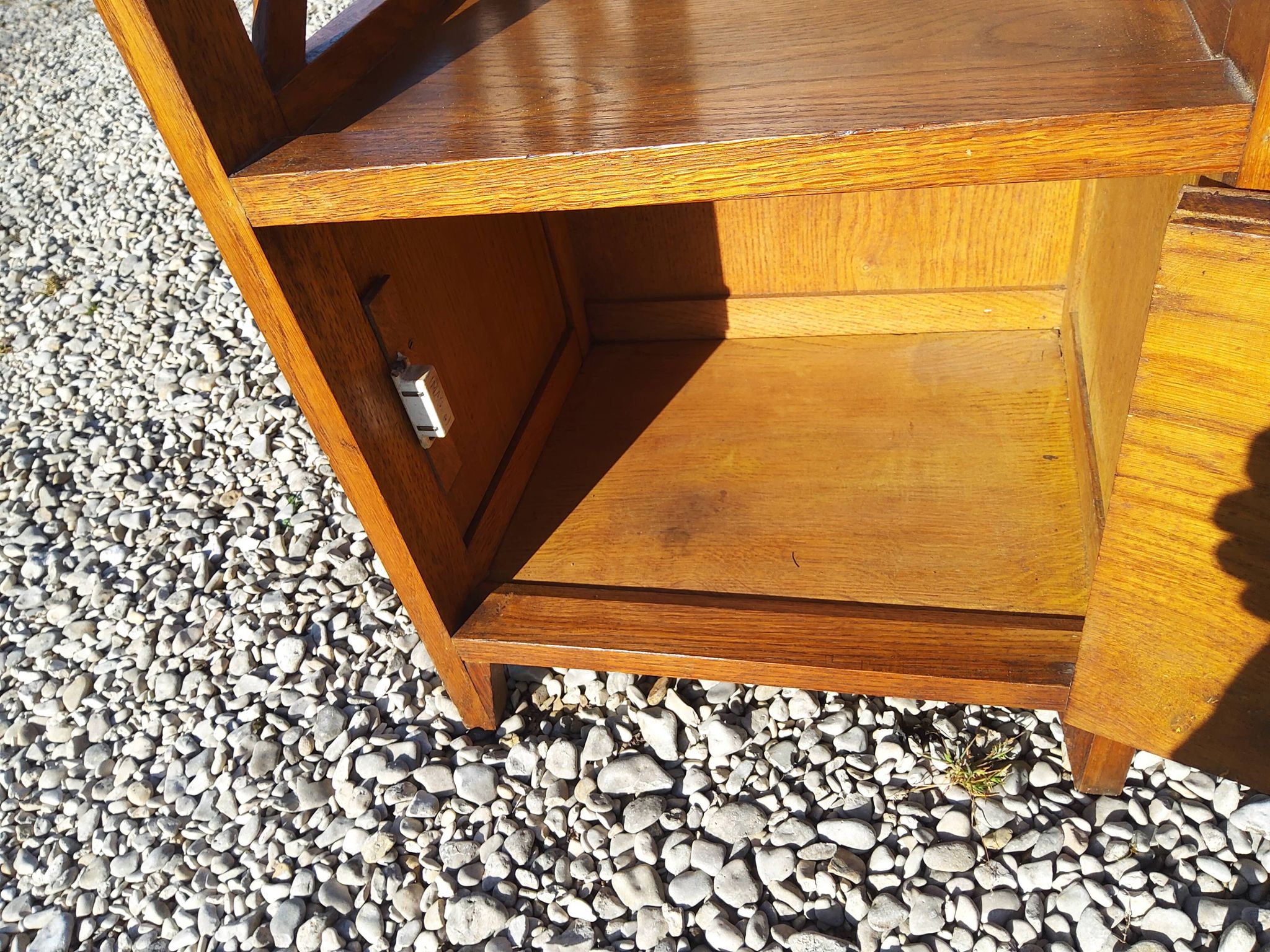 Bed and bedside table