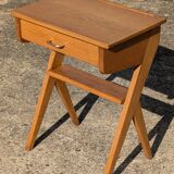 Vintage 1960s compass foot bedside table