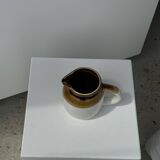 Small two-tone white and brown pitcher Made in China