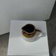 Small two-tone white and brown pitcher Made in China