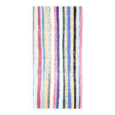 Tapis de zone vintage turc Oushak fait main en laine et coton bleu 86x175