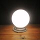 Art deco ceiling lamp, globe white opaline, 15 cm, circa 1940