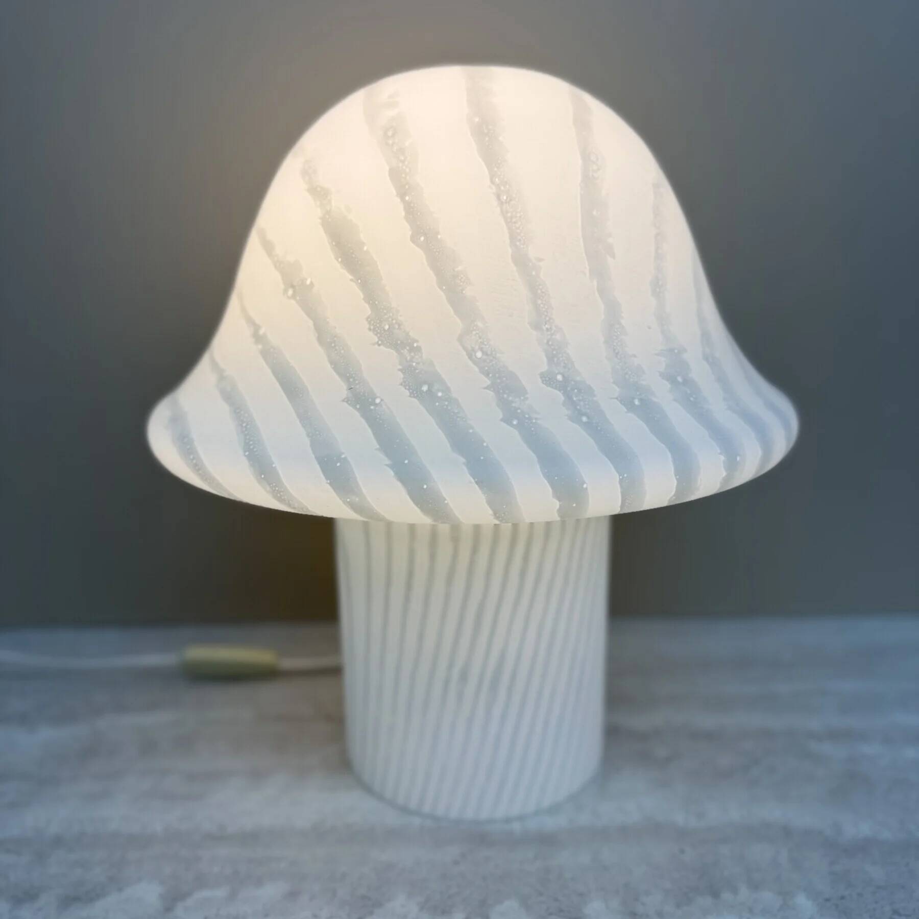Peil & Putzer Mushroom Zebra table lamp, 1970s