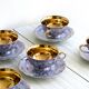 Wawel purple porcelain service, Poland 1970.