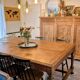 Large pitch pine table 230×140 – Early 20th century, warm and charming