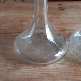 Pair of carafes to decant in blown glass
