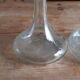 Paire de carafes à décanter en verre soufflé