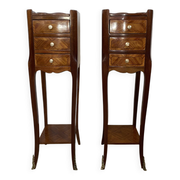 Pair of Louis XV style bedside tables