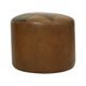 Round Vintage Pouf Brown Star Motif Skai Sixties