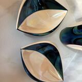 Mid-century design Verceram vase and bowl set