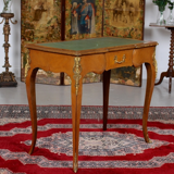 Writing table in gilded wood and Walnut Louis VI