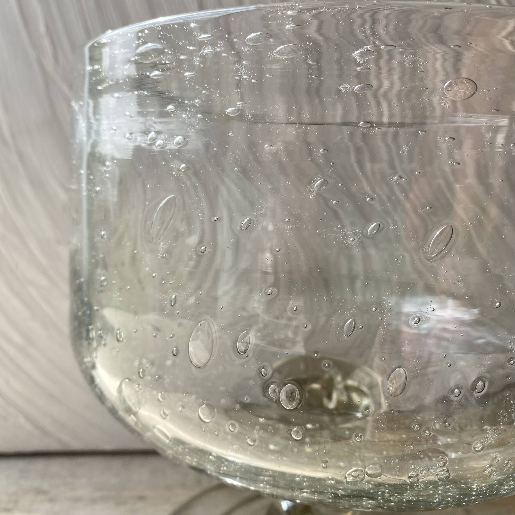 Set punch ou cocktail en verre soufflé bullé , esprit Biot