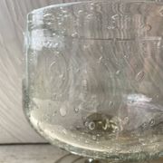Set punch ou cocktail en verre soufflé bullé , esprit Biot
