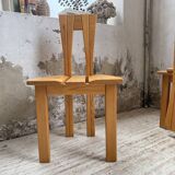 Set of 6 solid oak Seiltz chairs
