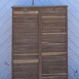Double curtain filing cabinet