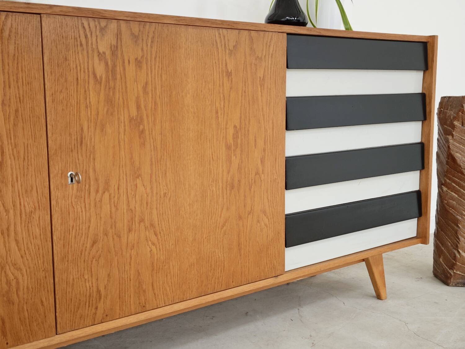 Black and white U 460 sideboard by Jiri Jiroutek for Interier Praha 1960